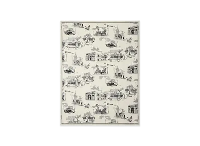 Burberry London Landmark Wool Silk Scarf "Monochrome"