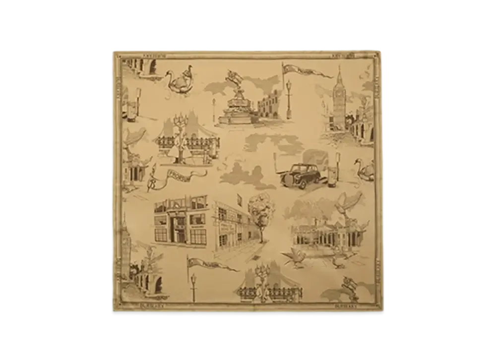 Burberry London Landmark Silk Scarf "Sand"