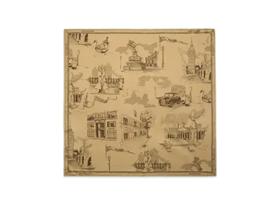 Burberry London Landmark Silk Scarf "Sand"