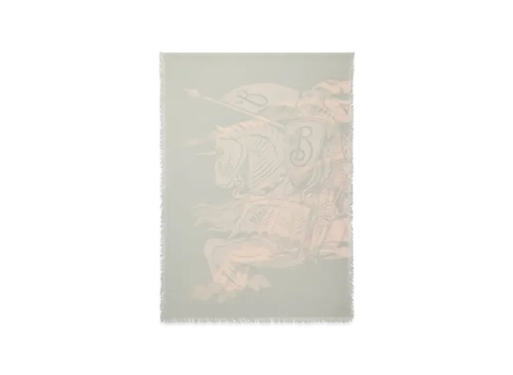 Burberry Wide EKD Wool Scarf "Mitten"