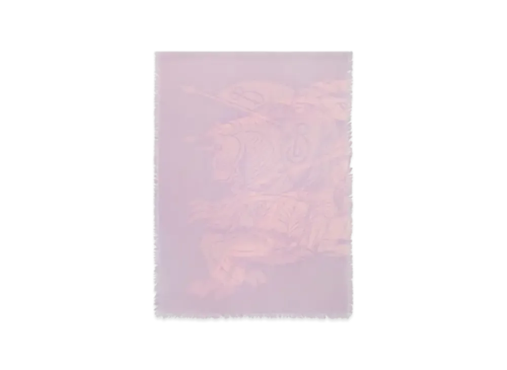 Burberry Wide EKD Wool Scarf "Fondant"