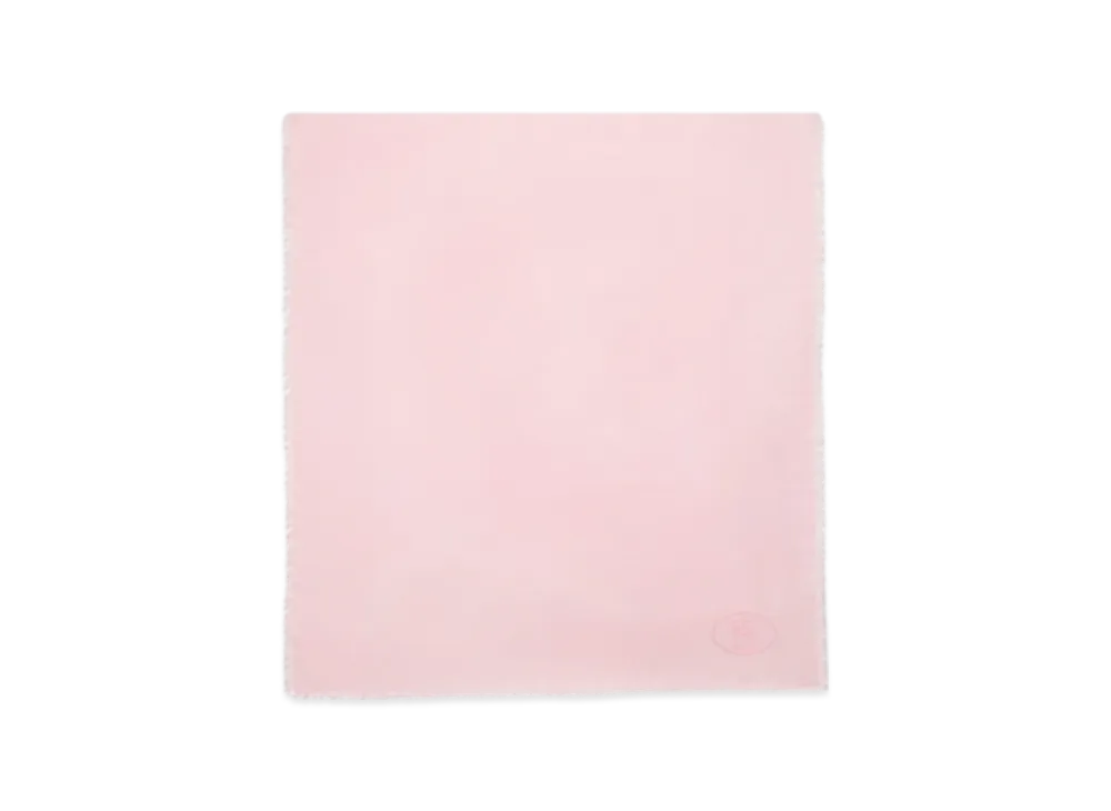 Burberry Wide Check Wool Silk Scarf "Sugar"