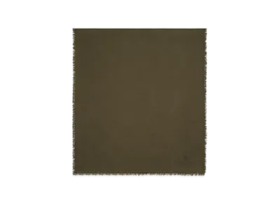 Burberry Wide Check Wool Silk Scarf "Swamp"