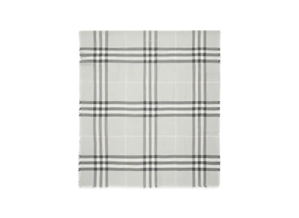 Burberry Wide Check Wool Scarf "Mitten"