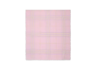 Burberry Wide Check Wool Scarf "Fondant"