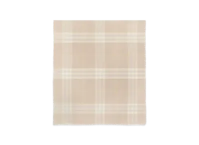 Burberry Wide Check Wool Scarf "Smoke"