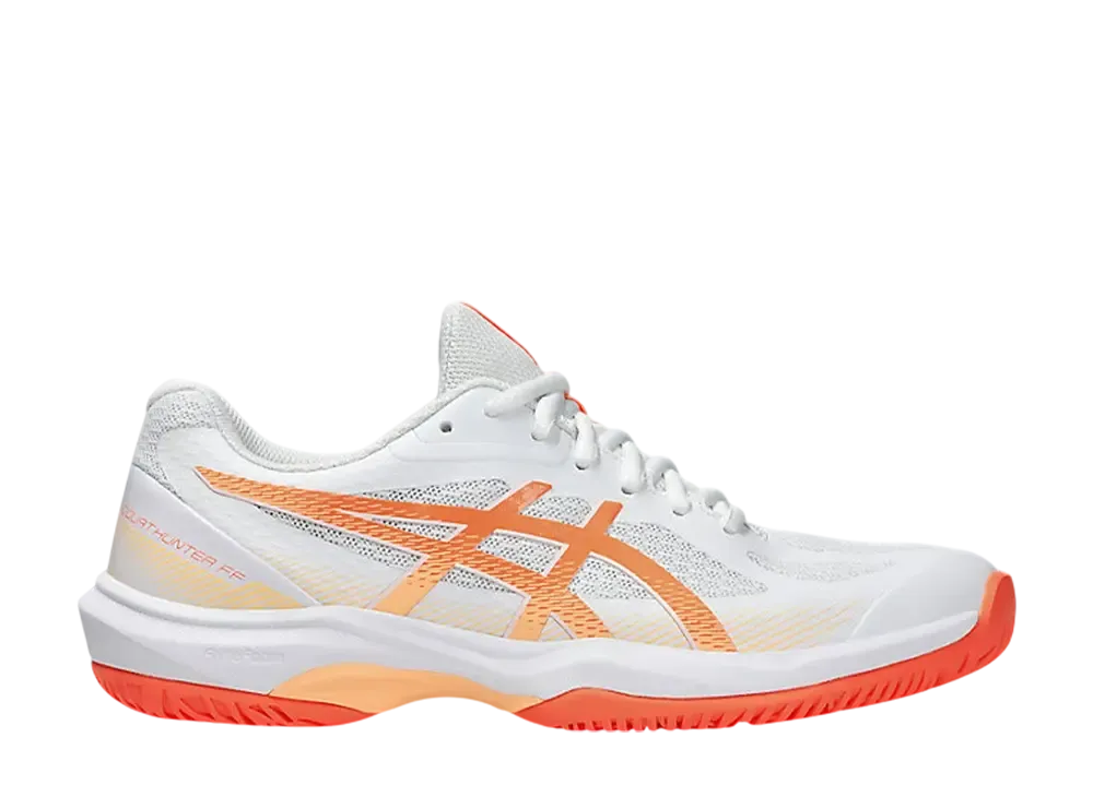 アシックス ウィメンズ コート ハンター FF "ホワイト/ビビッドコーラル"