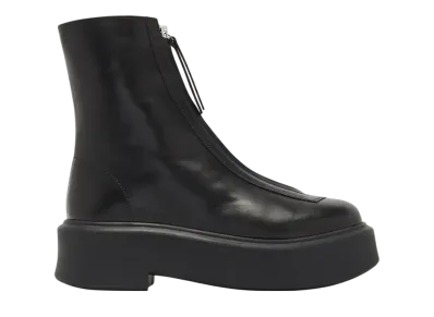 The Row Women's Zipped Boot 1 in Leather "Black"