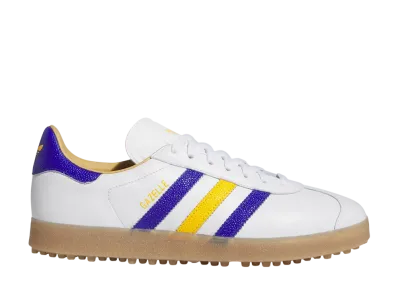 adidas Gazelle Leather Spikeless Golf "Cloud White/Lucid Blue/Crew Yellow"