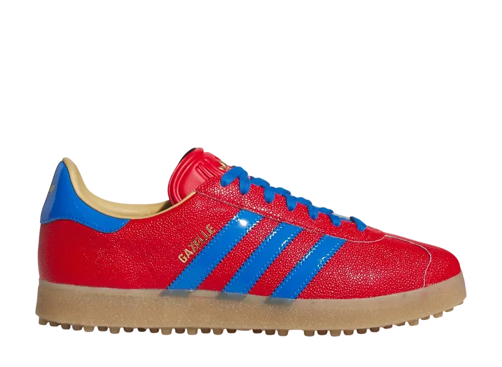 adidas Gazelle Lux Spikeless Golf "Better Scarle/Blue Bird/Gum"