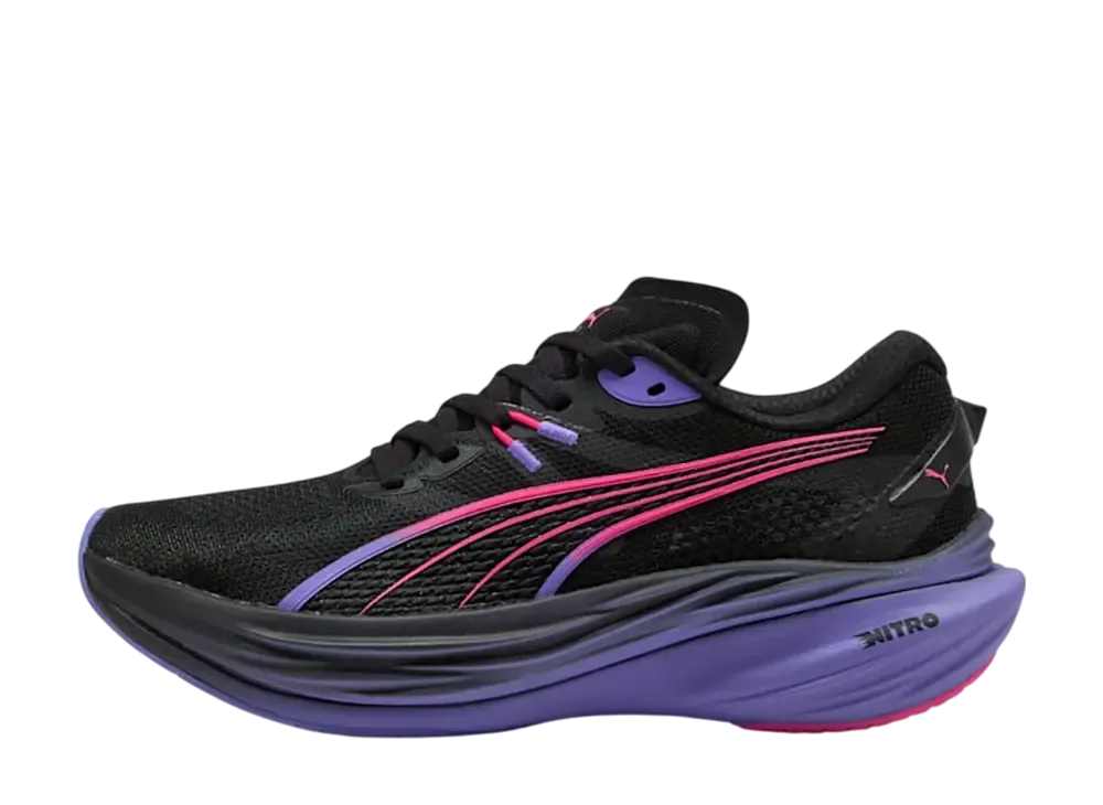 プーマ ウィメンズ ディヴィエイト ニトロ3 DT "プーマブラック/フルーロピンクペス"