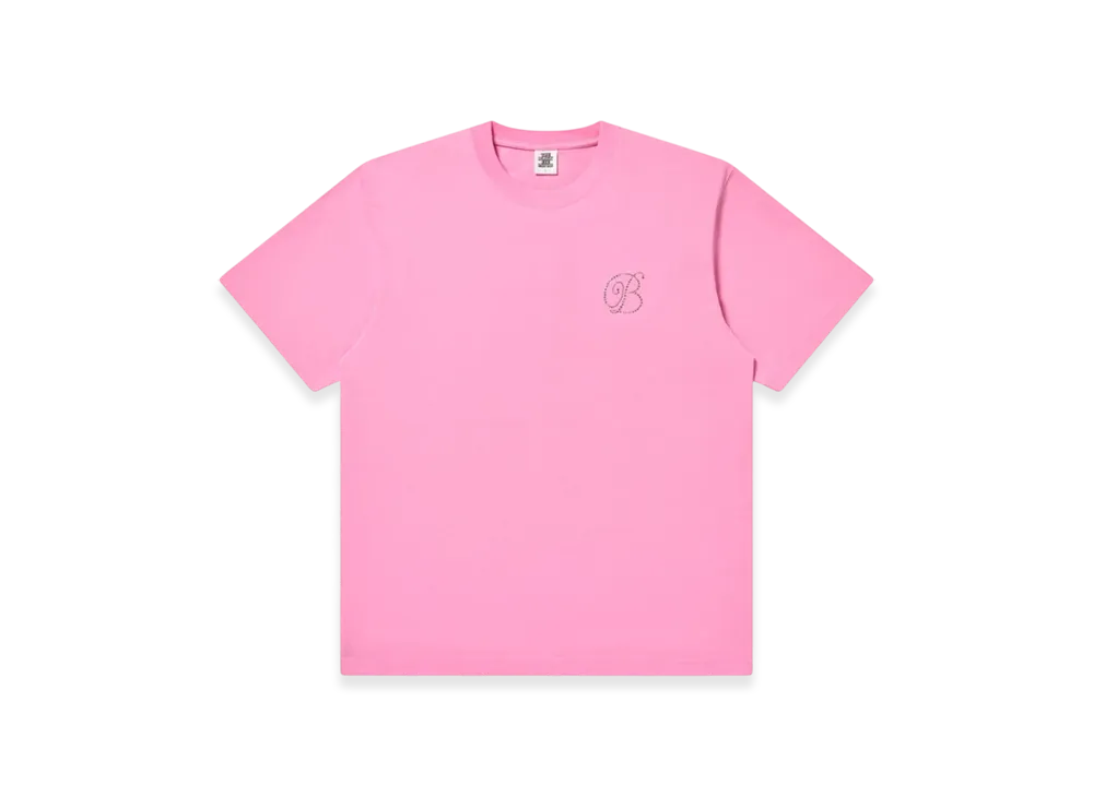 BlackEyePatch Rhinestone B Emblem Tee "Pink"
