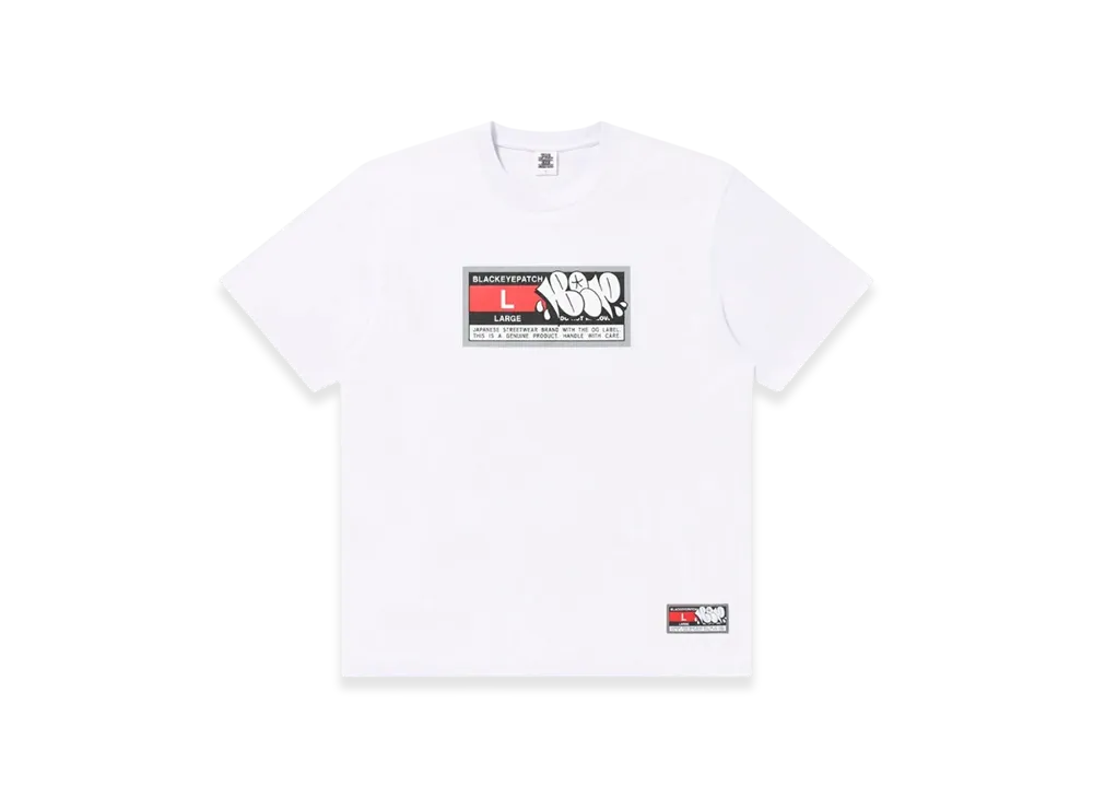 BlackEyePatch Big Sports Tag Tee "White"