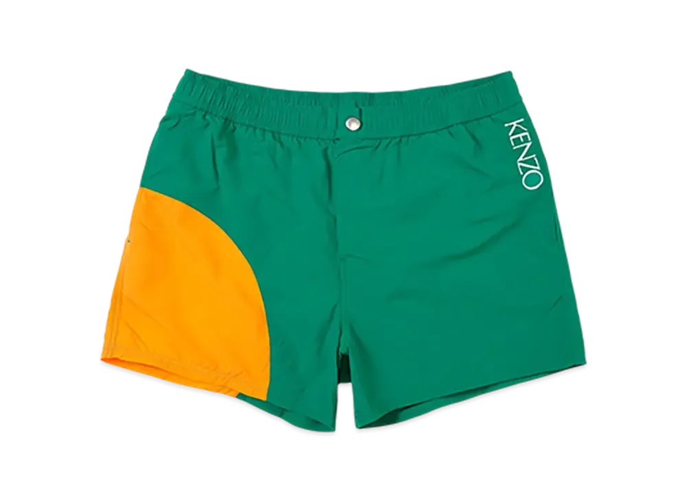 KENZO Swim Shorts "Green/Orange"