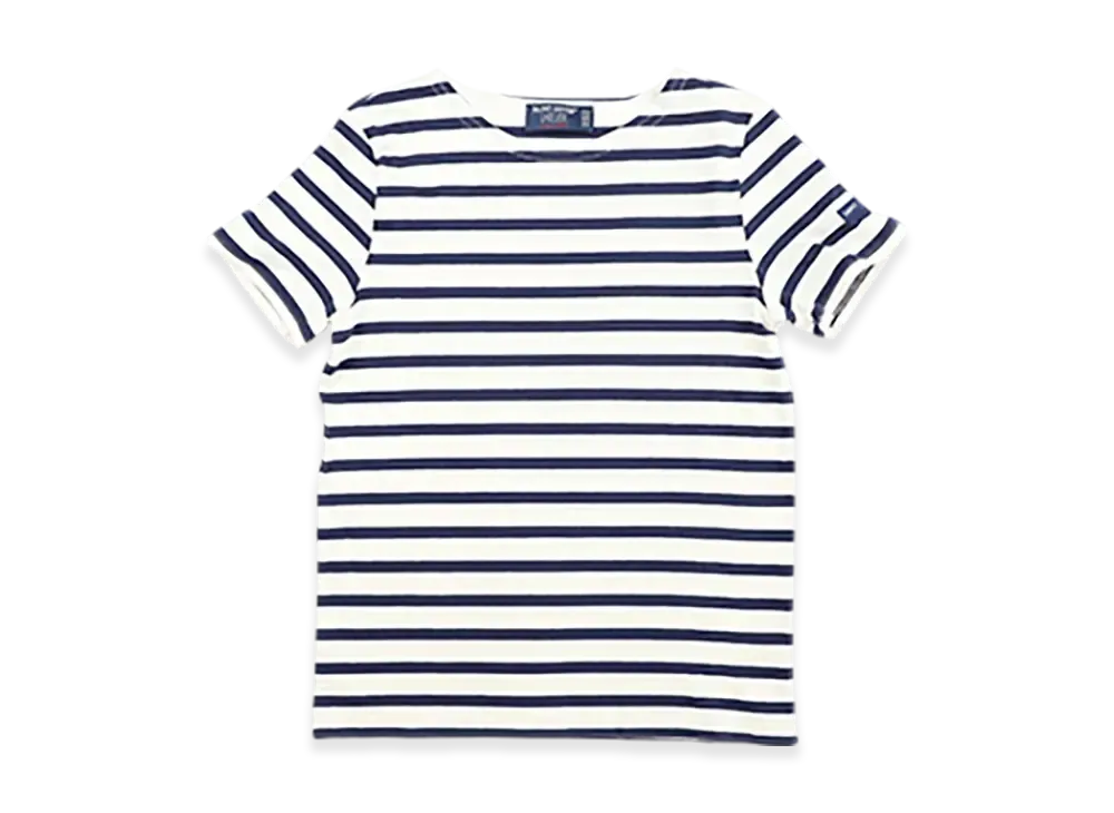 SAINT JAMES Crewneck T-shirt Levant (Kids) "Ecru Marine"