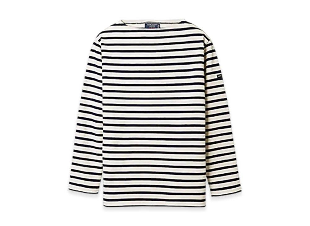 SAINT JAMES Boatneck Long Sleeve T-shirt Guildo "Ecru Marine"