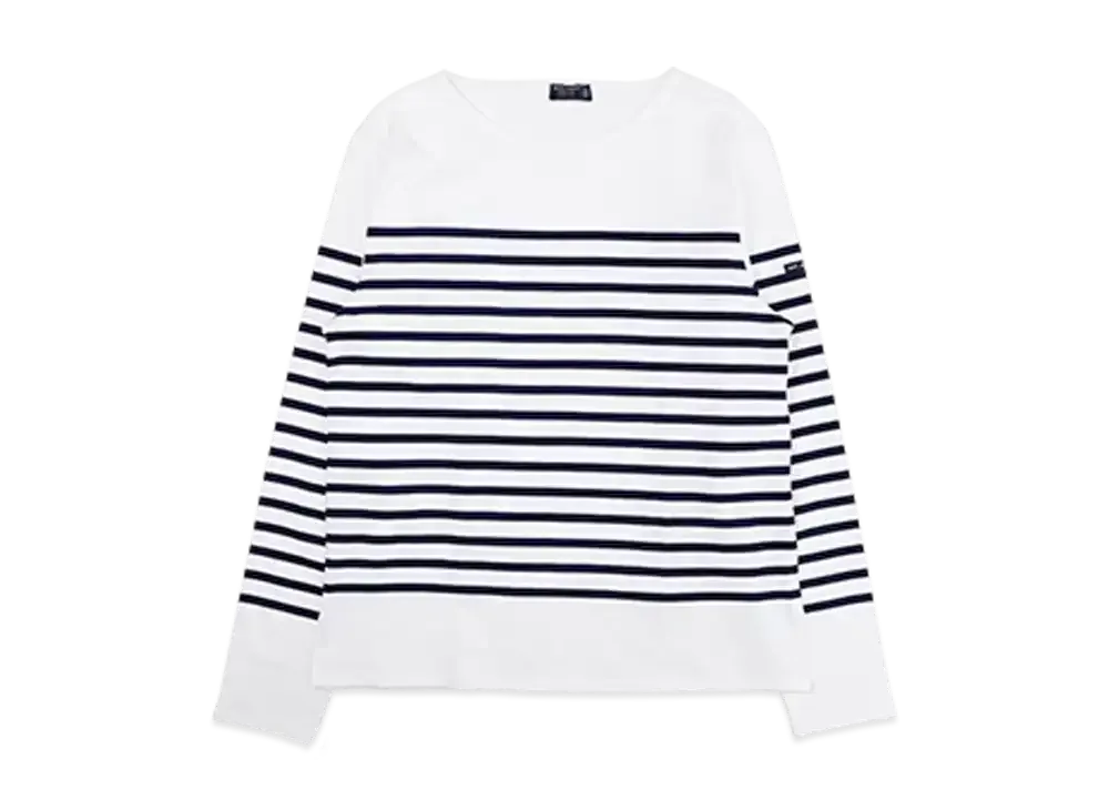SAINT JAMES Boatneck Long Sleeve T-shirt Naval "Neige Marine"
