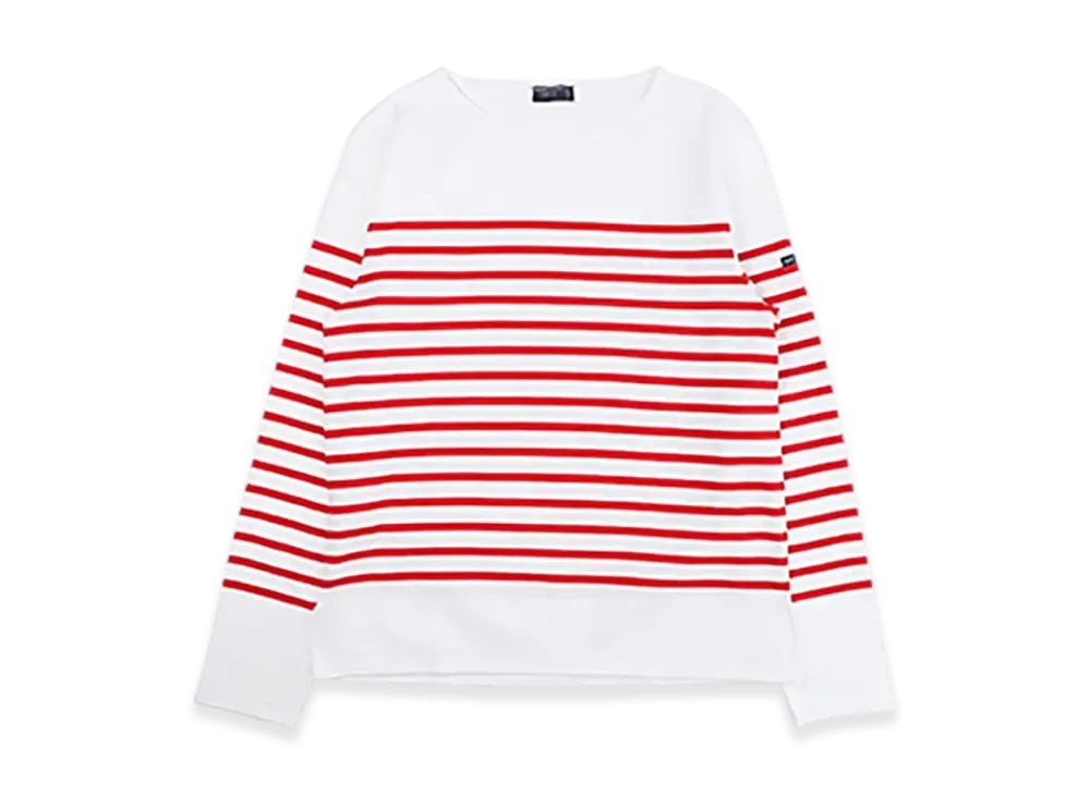 SAINT JAMES Boatneck Long Sleeve T-shirt Naval "Neige Tulip"