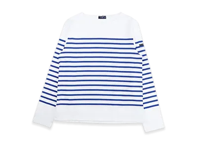 SAINT JAMES Boatneck Long Sleeve T-shirt Naval "Neige Gitane"