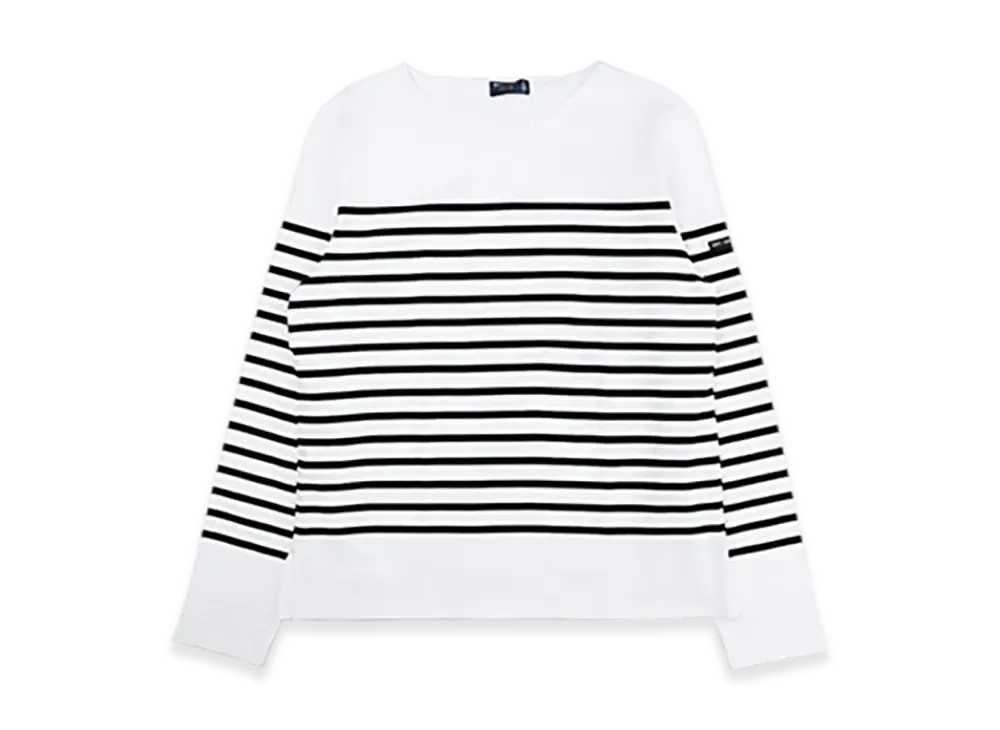 SAINT JAMES Boatneck Long Sleeve T-shirt Naval "Neige Noir"