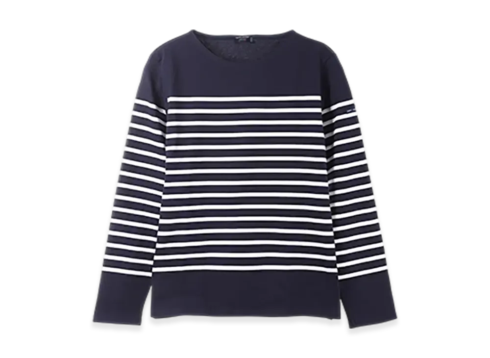 SAINT JAMES Boatneck Long Sleeve T-shirt Naval "Marine Neige"