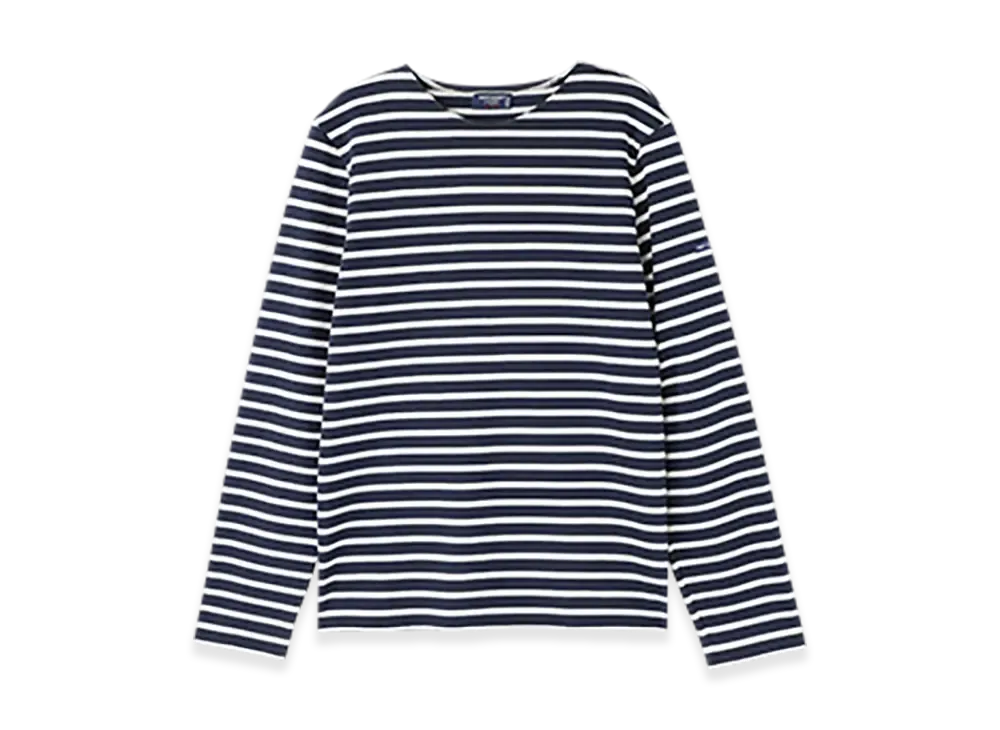 SAINT JAMES Long Sleeve T-shirt Meridien "Marine Ecru"