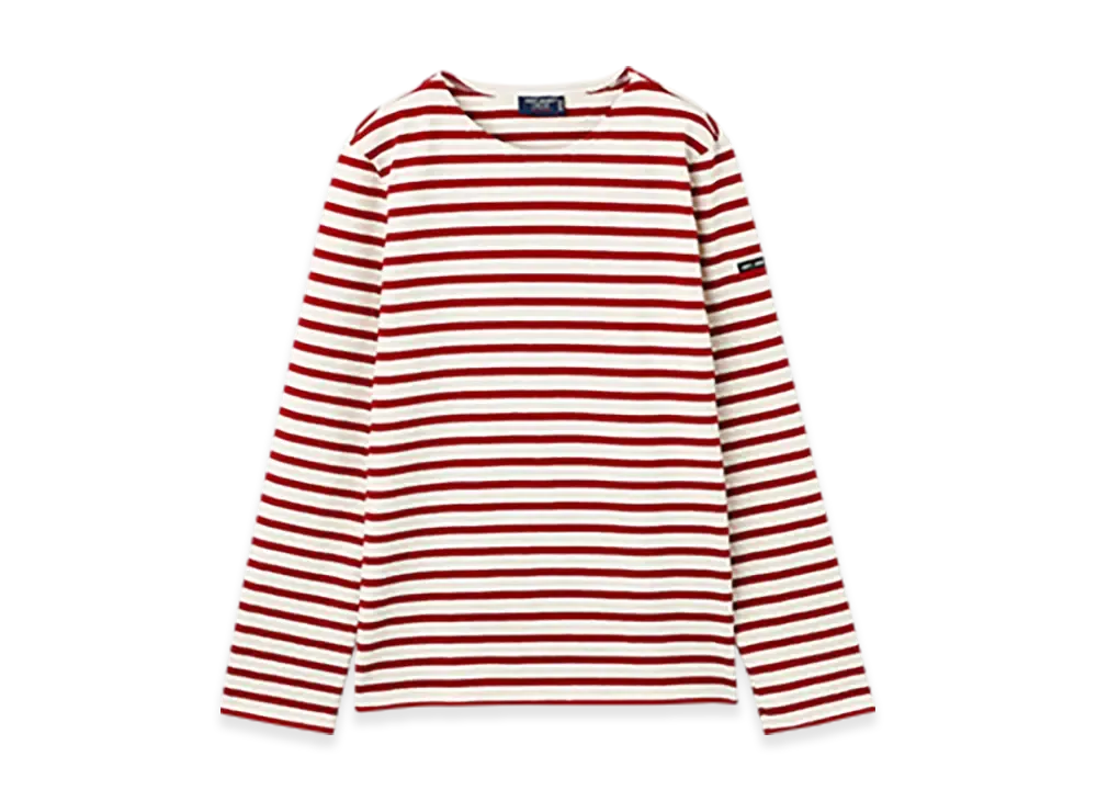 SAINT JAMES Long Sleeve T-shirt Meridien "Ecru Persan"