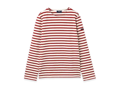 SAINT JAMES Long Sleeve T-shirt Meridien "Ecru Persan"