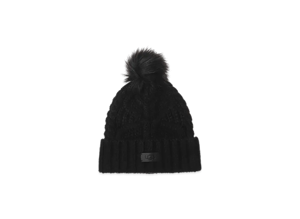 UGG Australia Cable Beanie With Pom "Black"