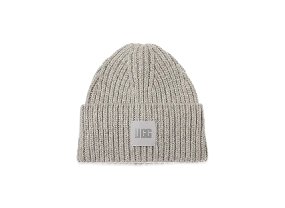 UGG Hat Chunky Rib Beanie "Light Gray"