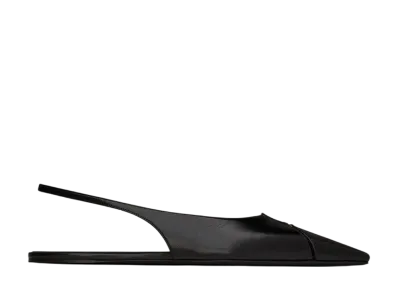 Saint Laurent Women's Babylone Slingback Flats Smooth Leather "Black"