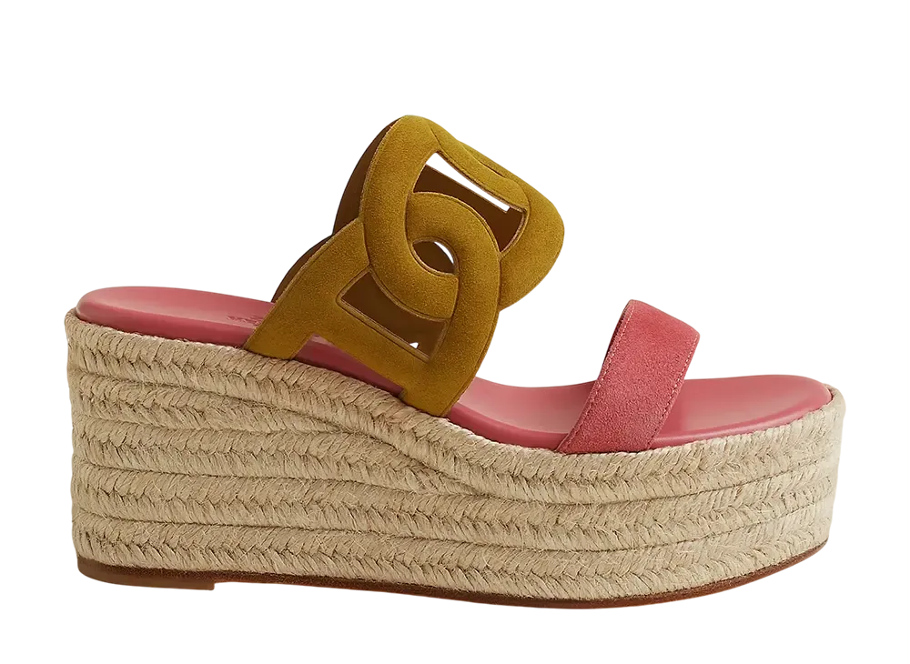 エルメス ウィメンズ イテア 30 エスパドリーユ "ヴェールミュスカード/ローズアマラント"