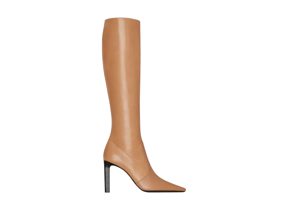 サンローラン ウィメンズ フランソワーズ ブーツ スムースレザー "マカダミア"