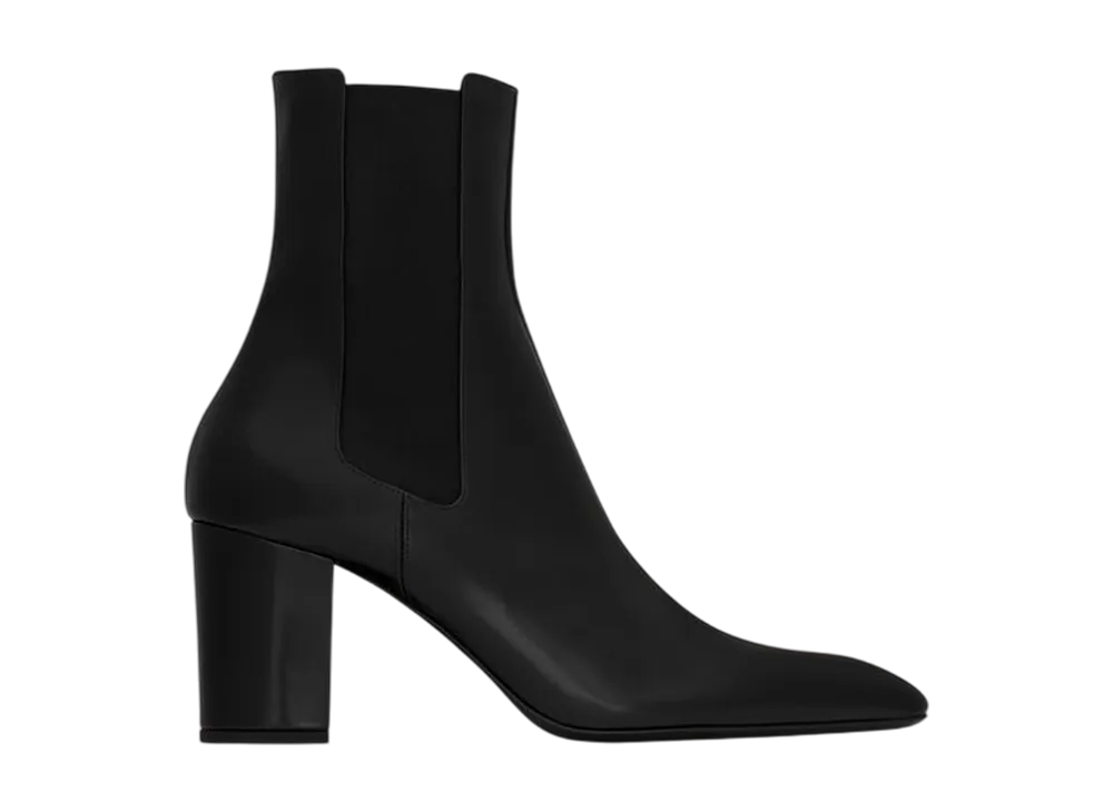 サンローラン ウィメンズ ベティ チェルシーブーツ グレーズドレザー "ブラック"