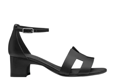 Hermes Women's Encens 50 Sandal "Noir"