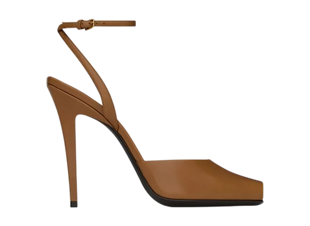 サンローラン ウィメンズ ラ スキャンダル サンダル スムースレザー "マカダミア"