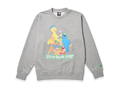 NEW ERA x SESAME STREET Fleece Sweatshirt Crewneck Baseball "Gray"
