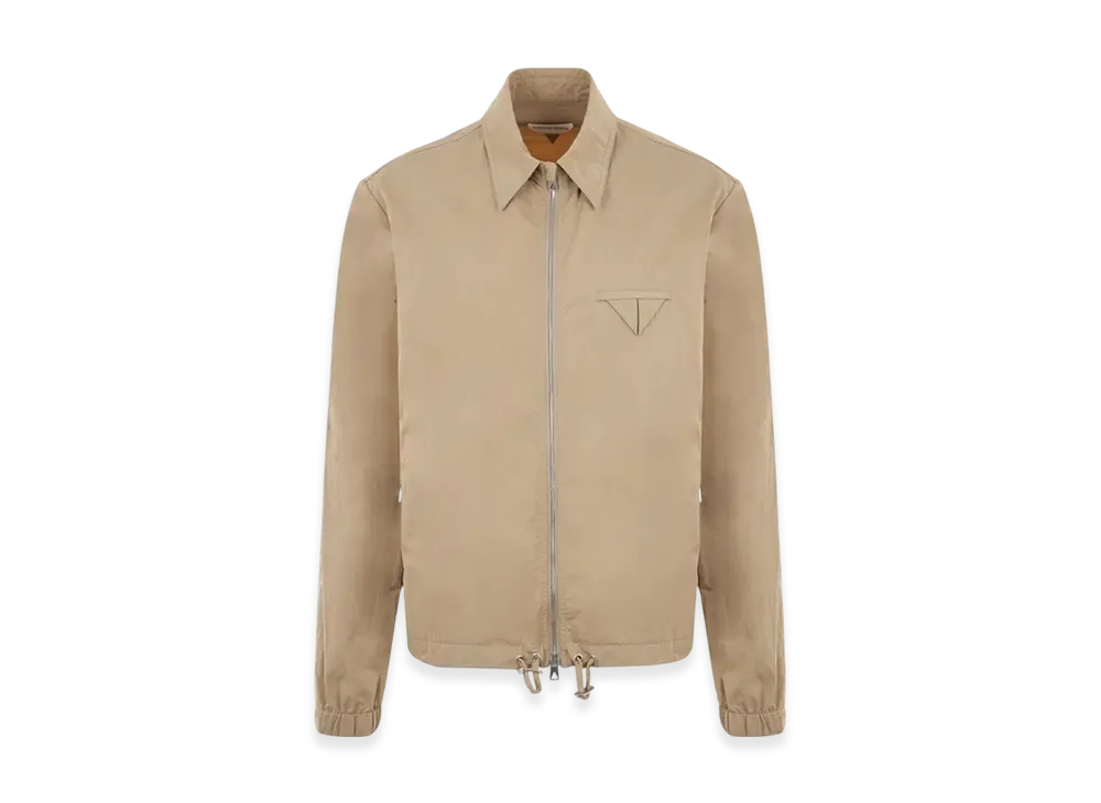 Bottega Veneta Triangle Pocket Tech Nylon Jacket "Sesame"