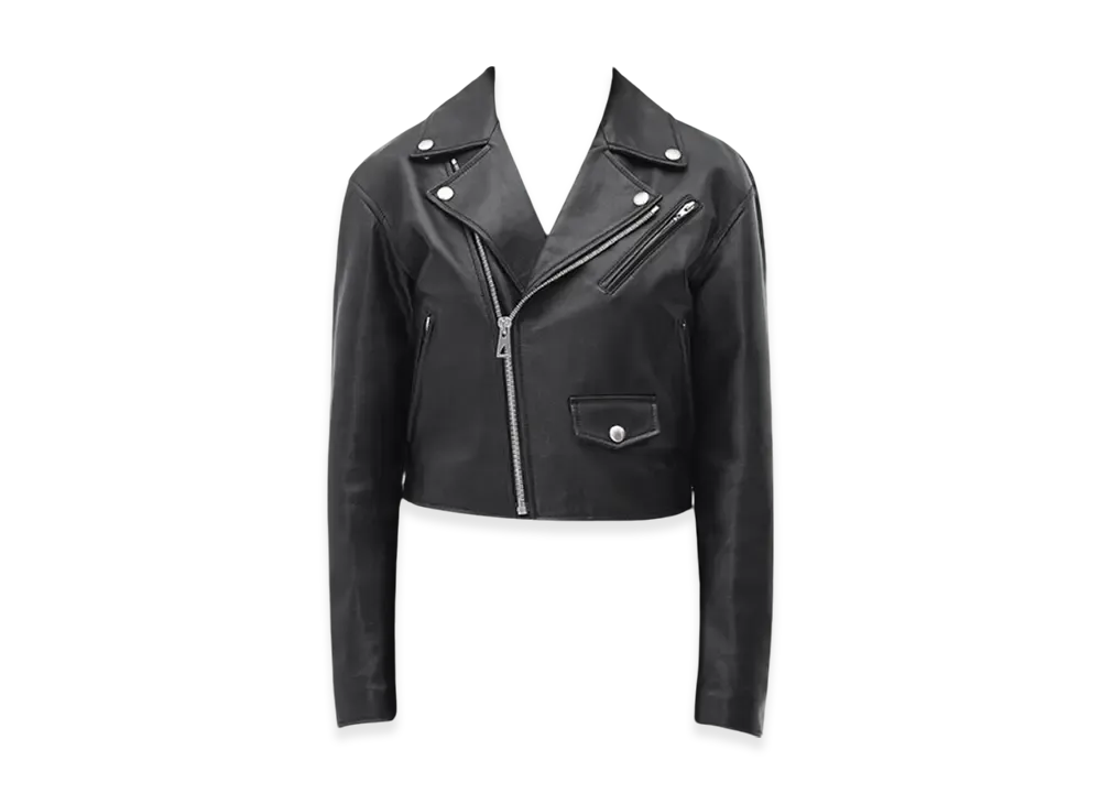 Bottega Veneta Women's Leather Biker Jacket "Black"