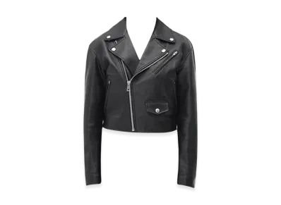 Bottega Veneta Women's Leather Biker Jacket "Black"