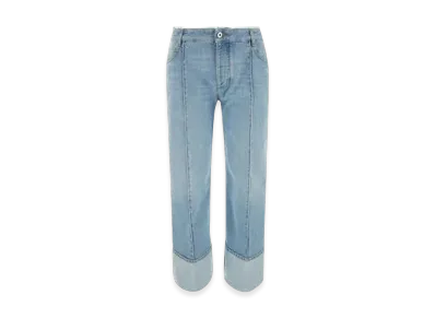 Bottega Veneta Women's Curved Shapeed Denim "Light Bleach"