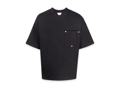 Bottega Veneta Heavy Jersey T-Shirt with Rivet Pocket "Black"