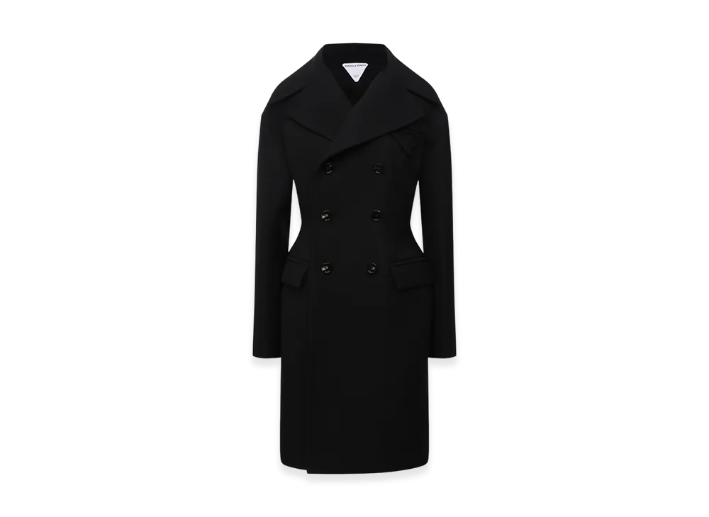 Bottega Veneta Women's Double Breasted Coat "Black"