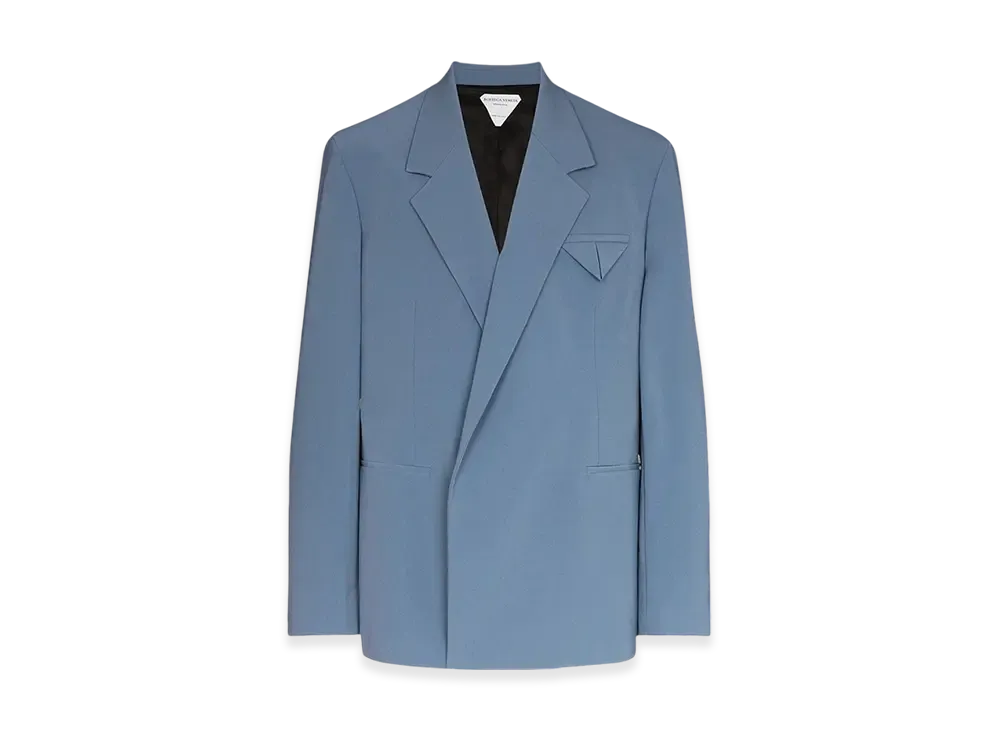 Bottega Veneta Relaxed Double Breasted Blazer "Blue"