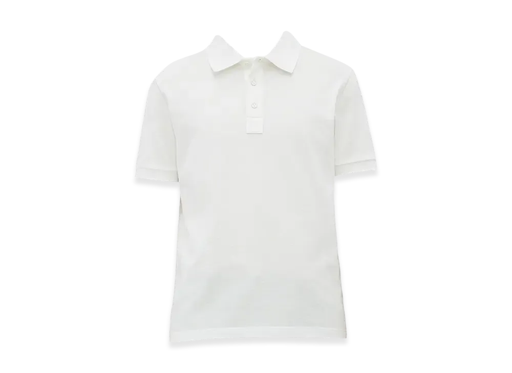 Bottega Veneta Cotton Piquet Jersey Polo "Chalk"