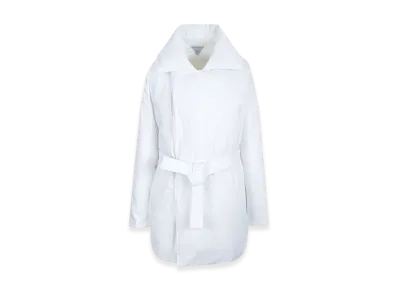 Bottega Veneta Women's Frosted Poplin Puffer Jacket "White"