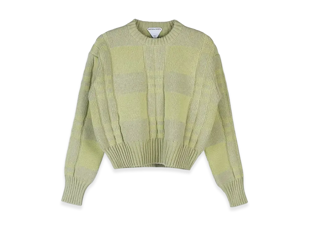 Bottega Veneta Women's Waffle Wool Sweater "Pistachio"