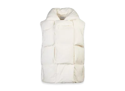 Bottega Veneta Women's Intrecciato Padded Vest "Chalk"