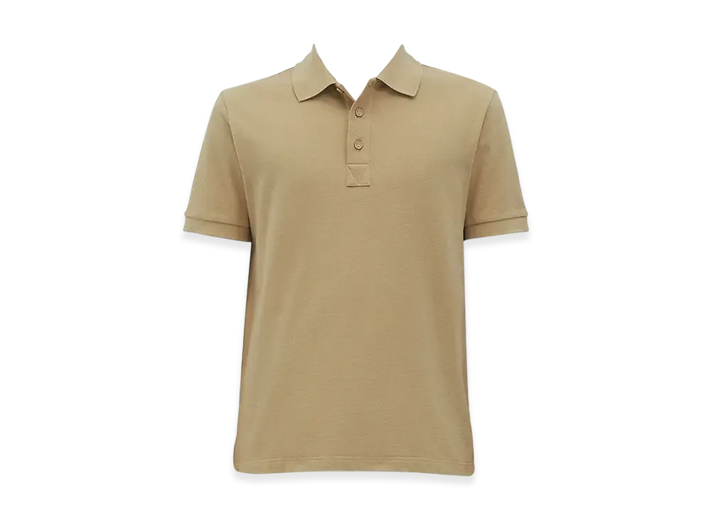 Bottega Veneta Cotton Piquet Jersey Polo Shirt "Sesame"