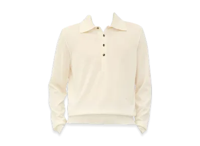 Bottega Veneta Cashmere Polo "Talc"